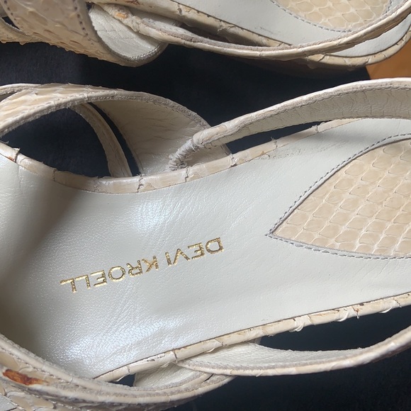 Devi Kroll Off White Python Sandals - Picture 5 of 8